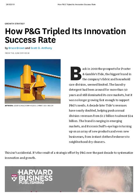 how p&g tripled its innovation success rate